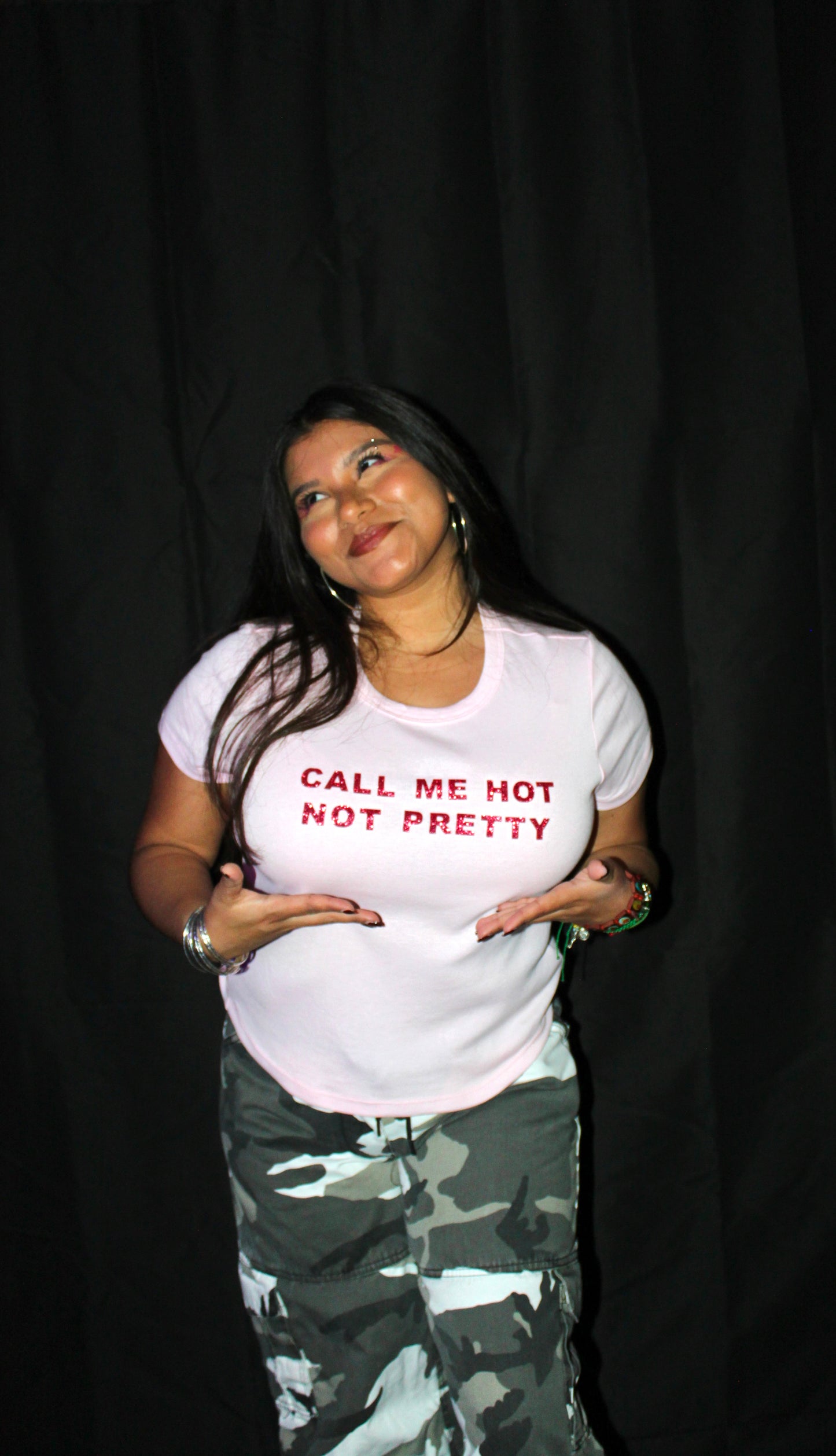 Call Me Hot Not Pretty Baby Tee