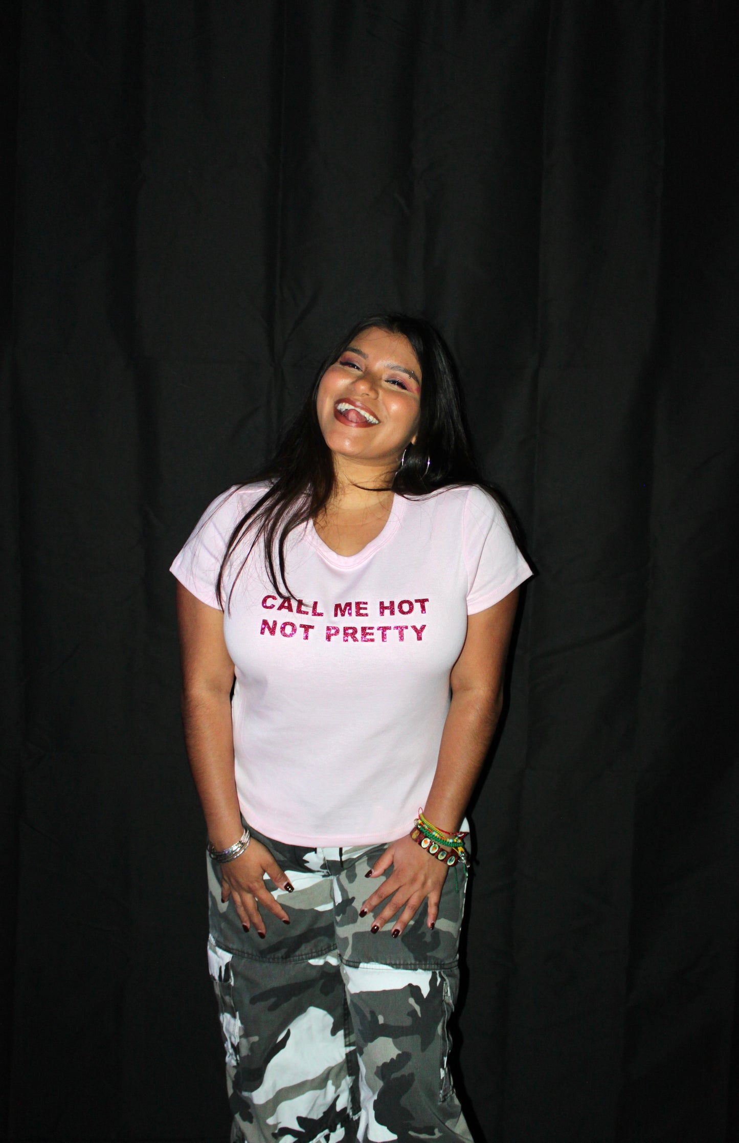 Call Me Hot Not Pretty Baby Tee