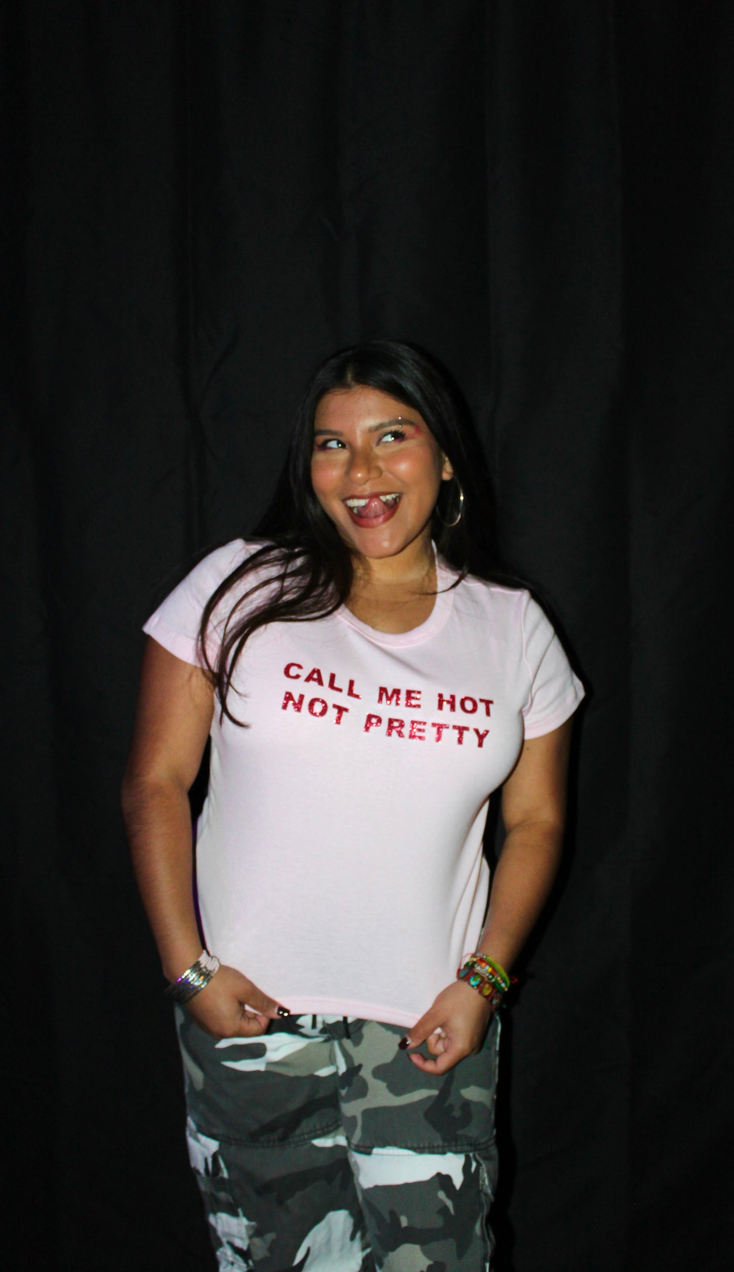 Call Me Hot Not Pretty Baby Tee