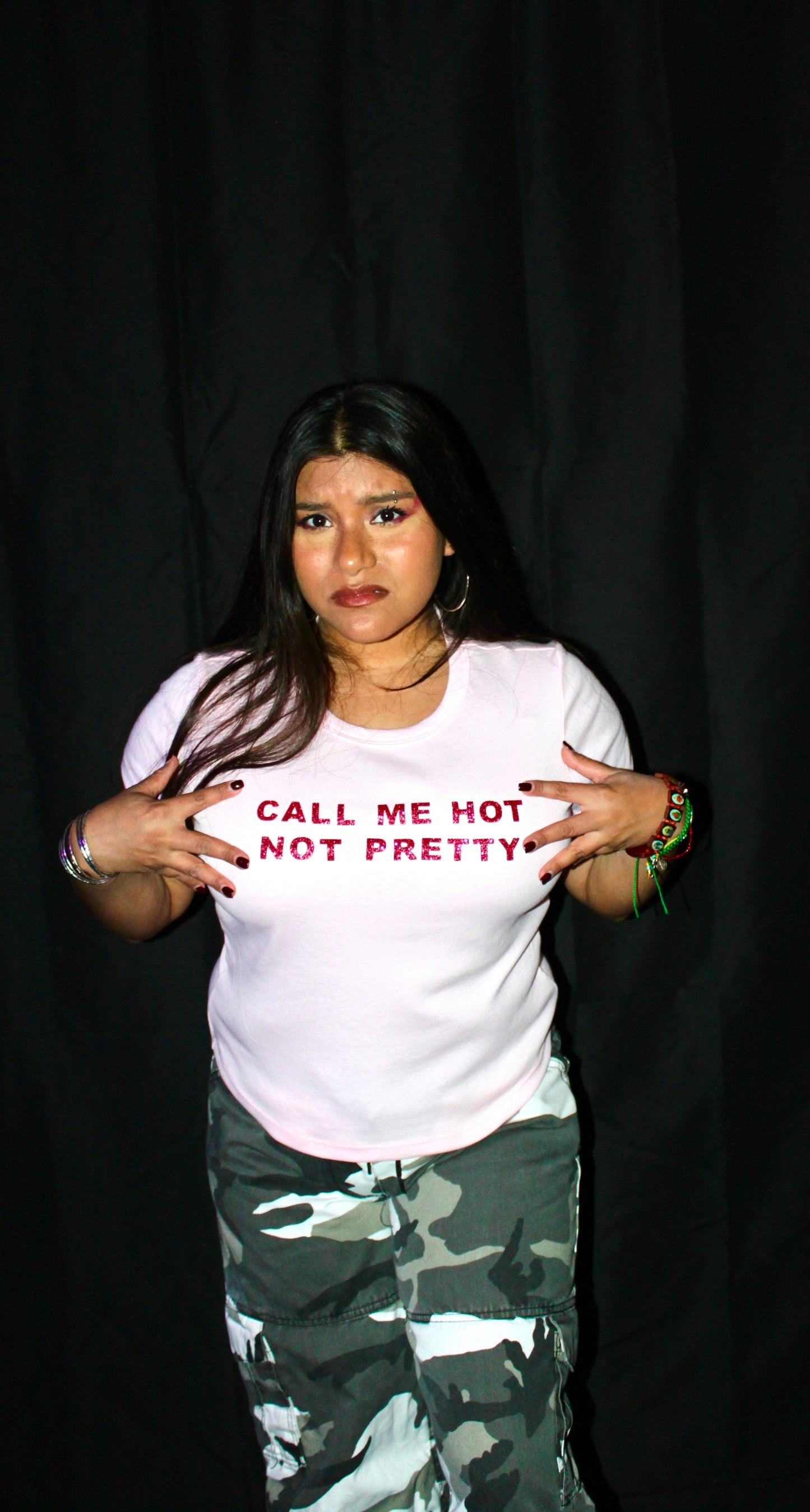 Call Me Hot Not Pretty Baby Tee