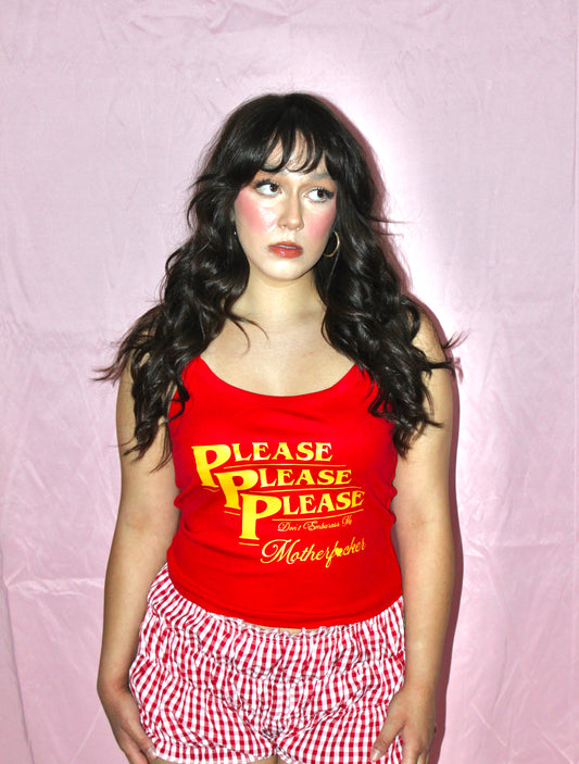 Please, Please, Please Baby Tee Tank Top