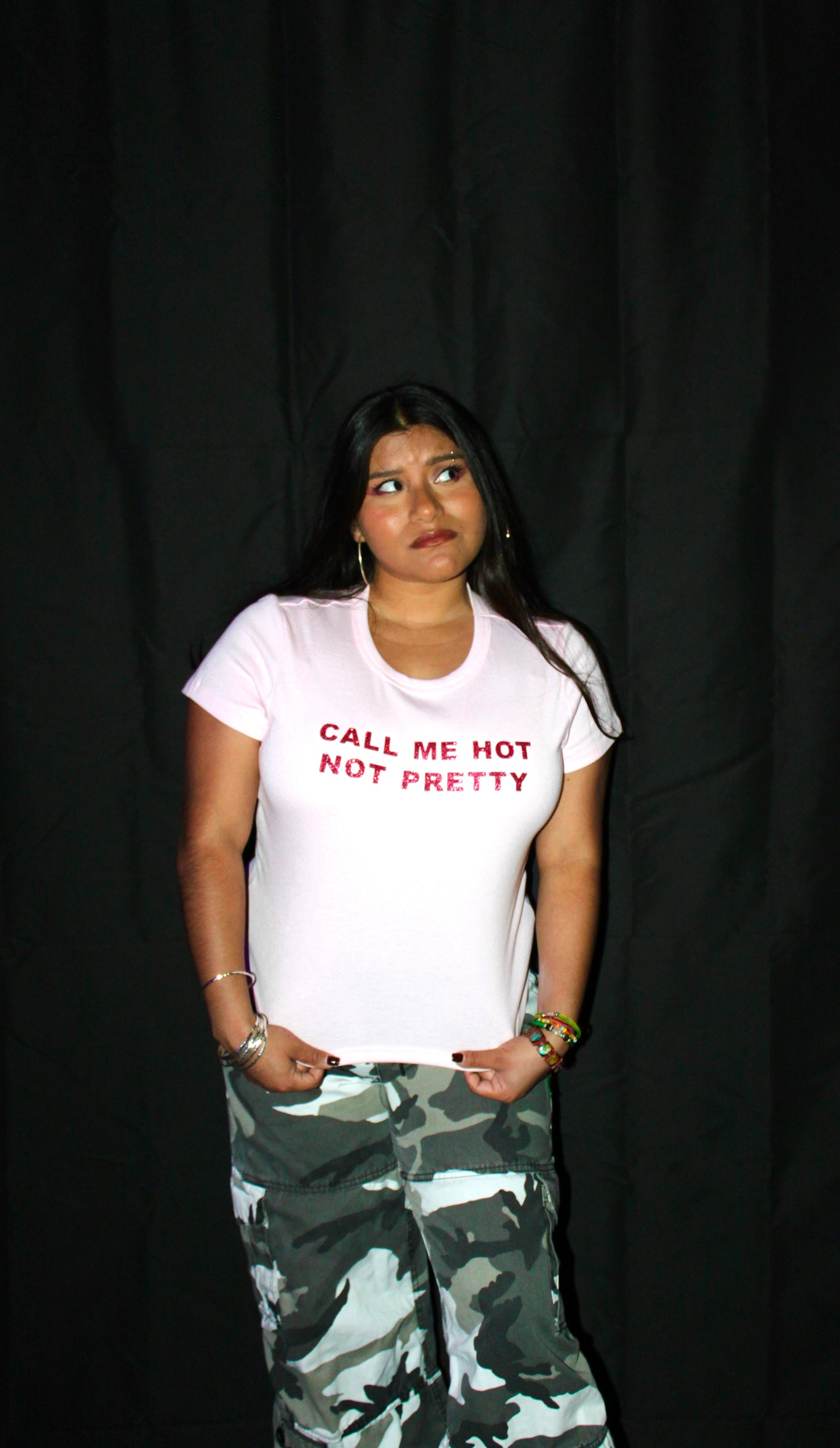 Call Me Hot Not Pretty Baby Tee