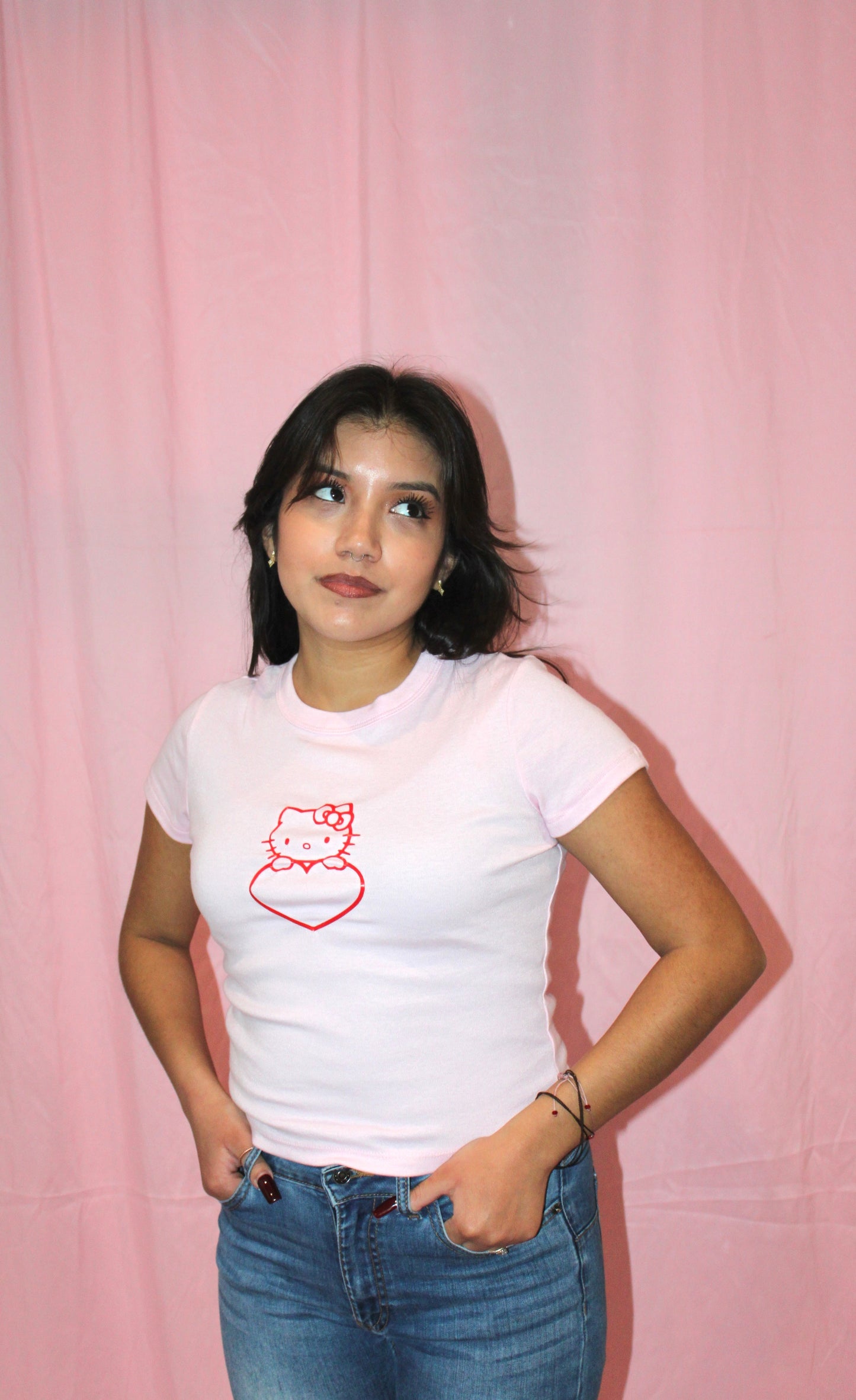 Hello Kitty Heart Custom Hoodie