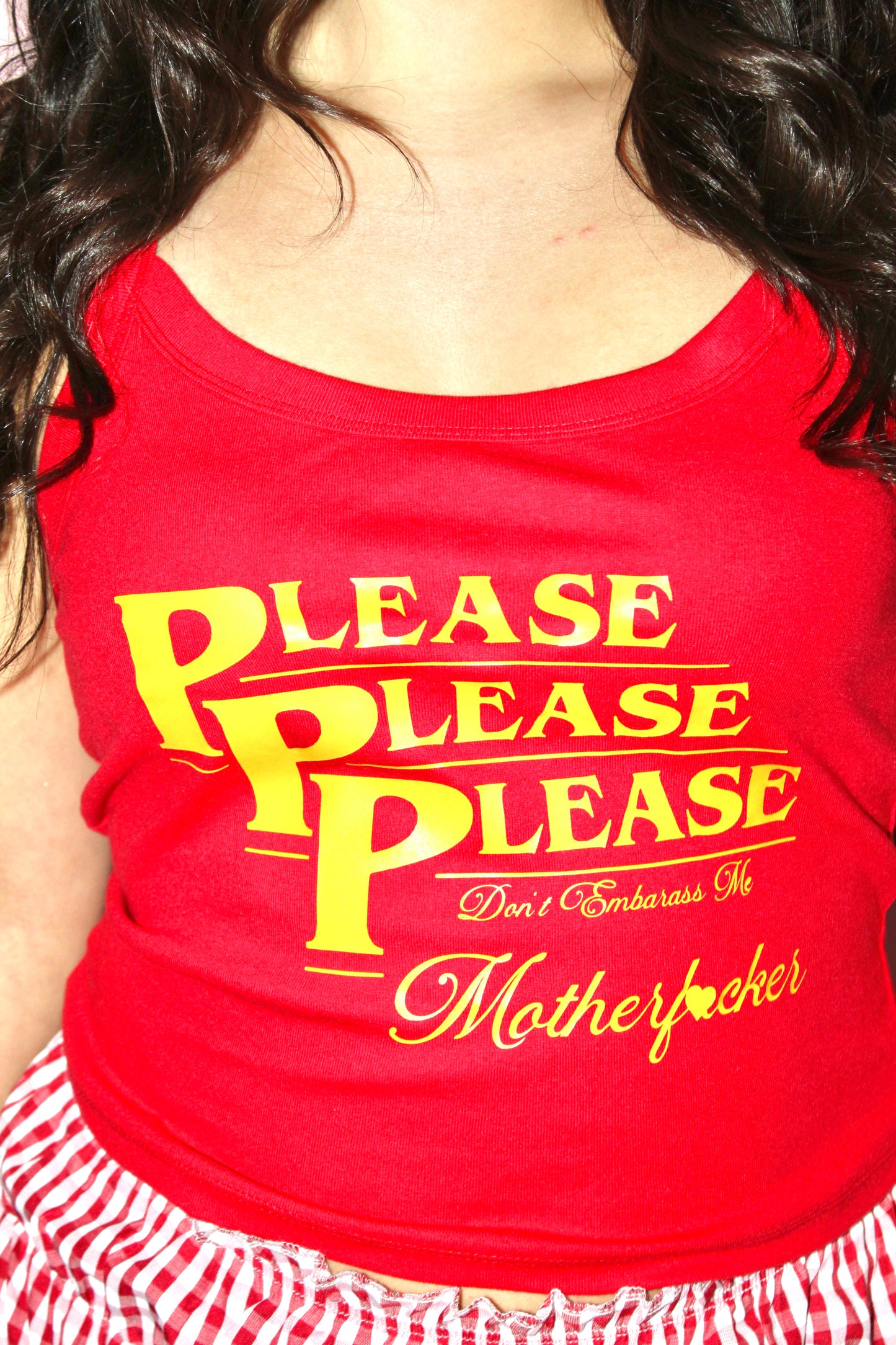 Please, Please, Please Baby Tee Tank Top