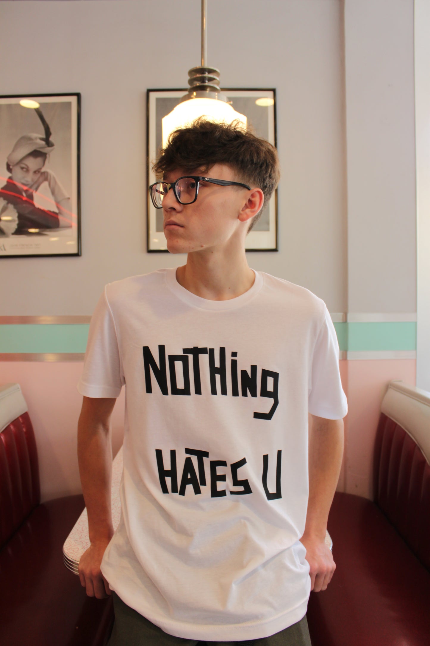 Nothing Hates U White T-Shirt