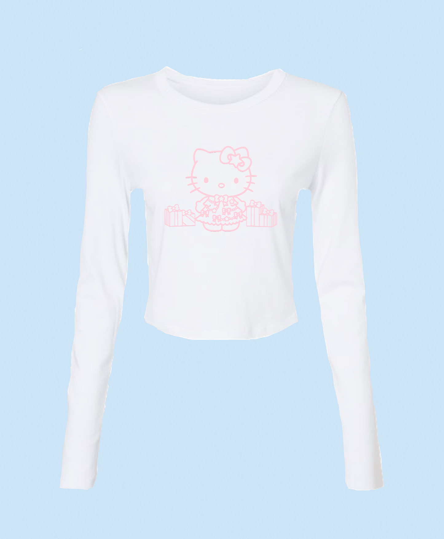 Hello Kitty Christmas Tree Baby Tee Long Sleeve