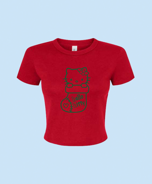 Hello Kitty Stocking Baby Tee