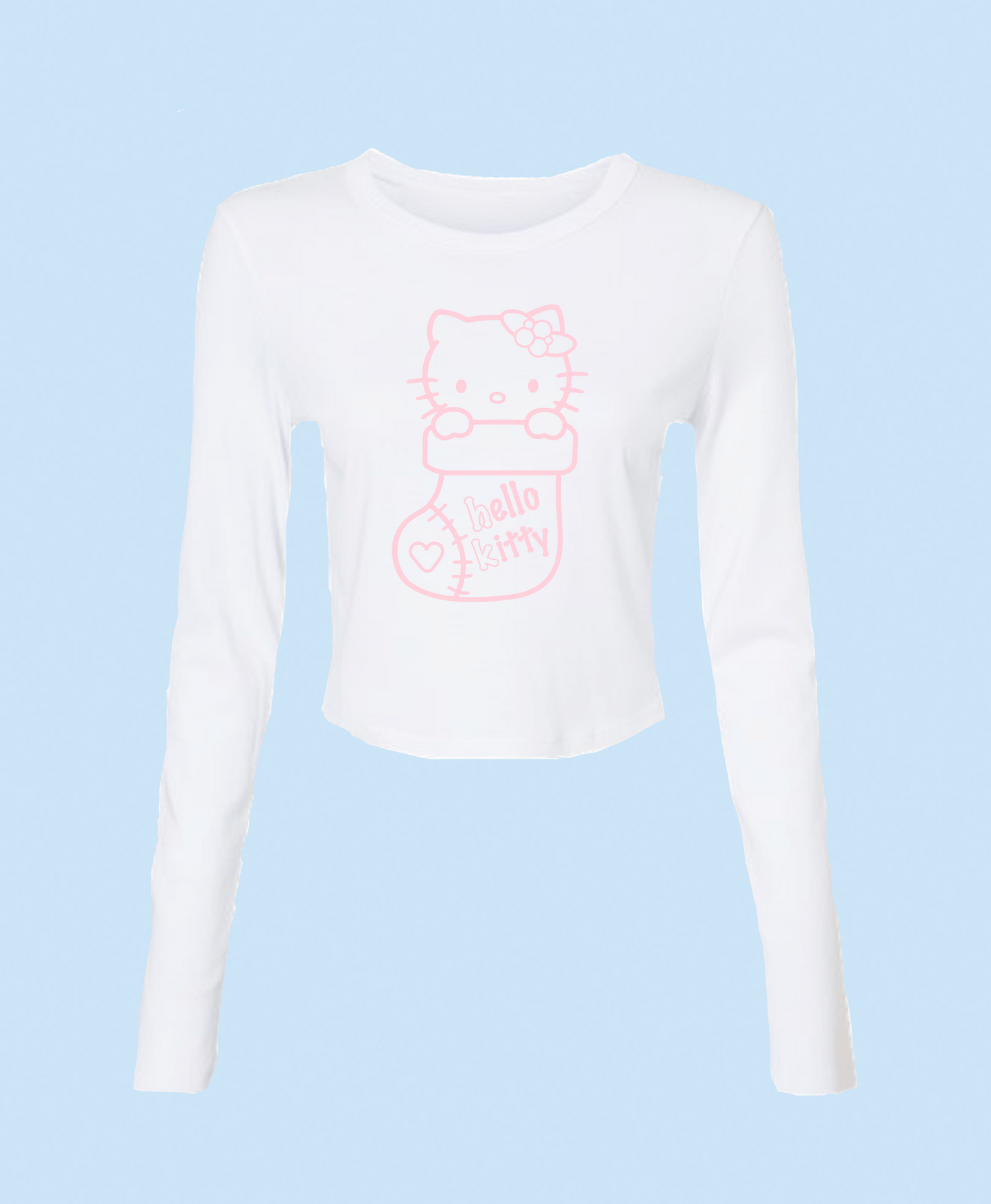 Hello Kitty Stocking Baby Tee Long Sleeve