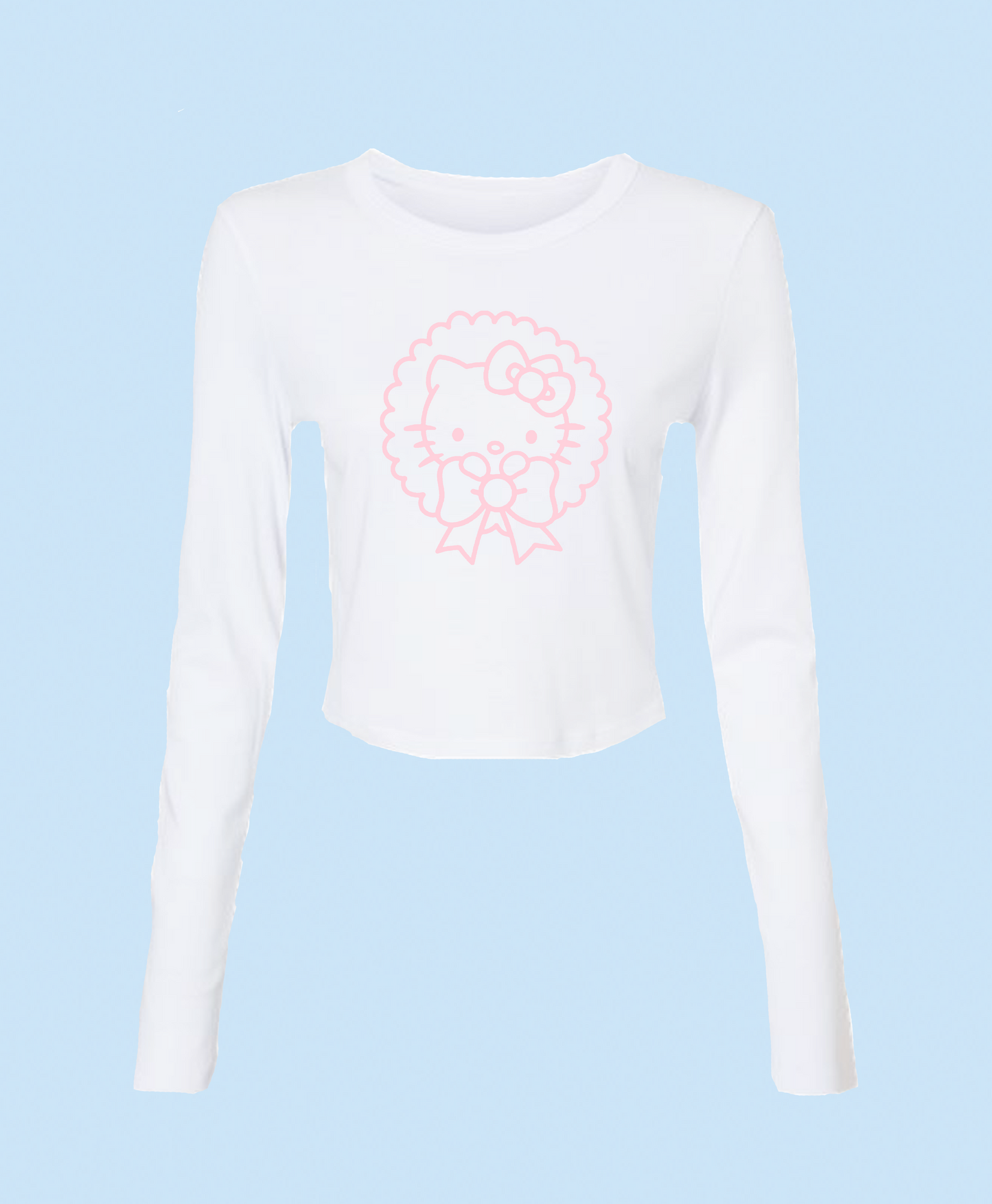 Hello Kitty Wreath Baby Tee Long Sleeve