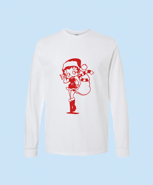 Santa Betty Boop Unisex Long Sleeve